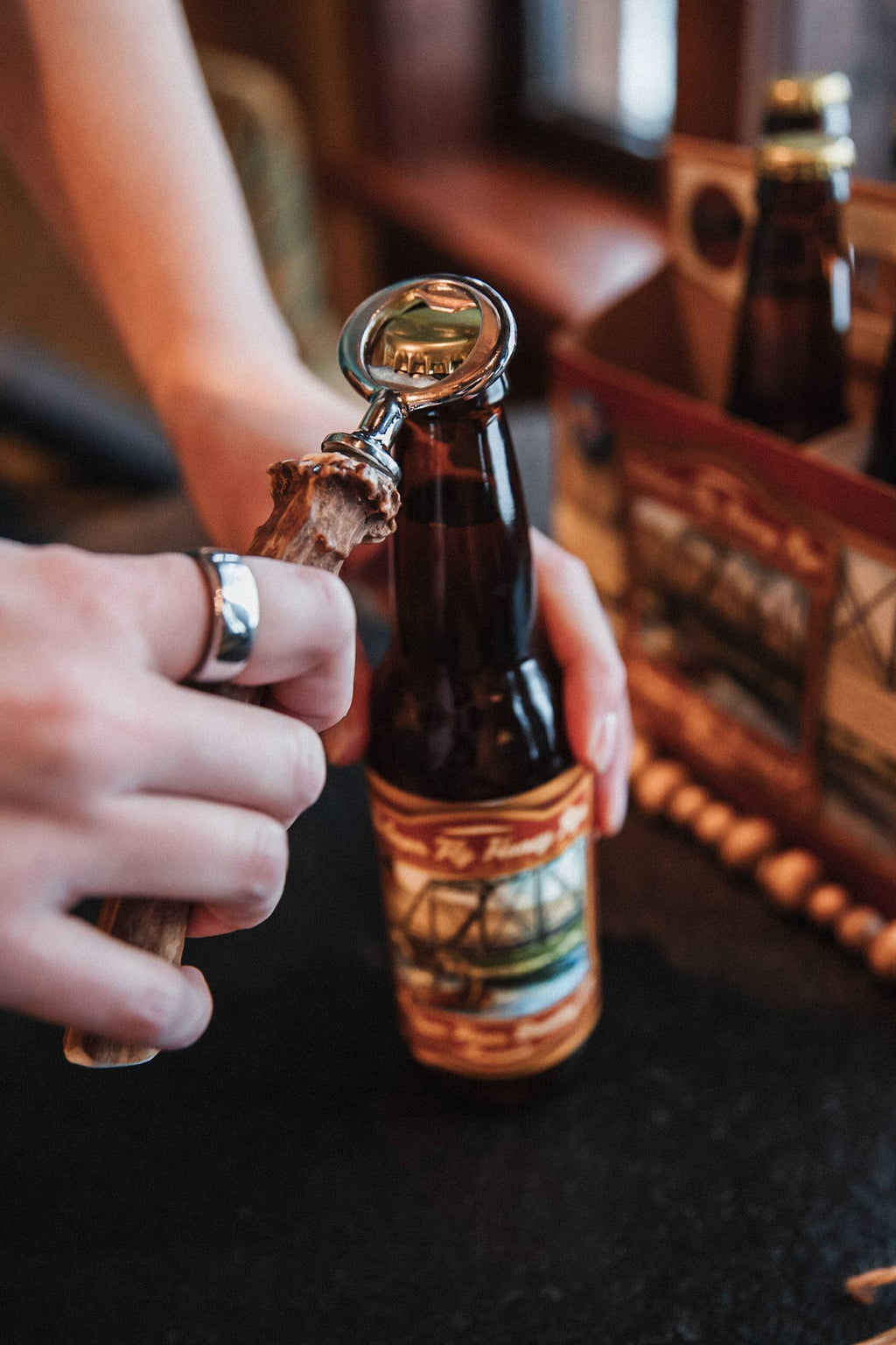 Elk Antler Bottle Opener