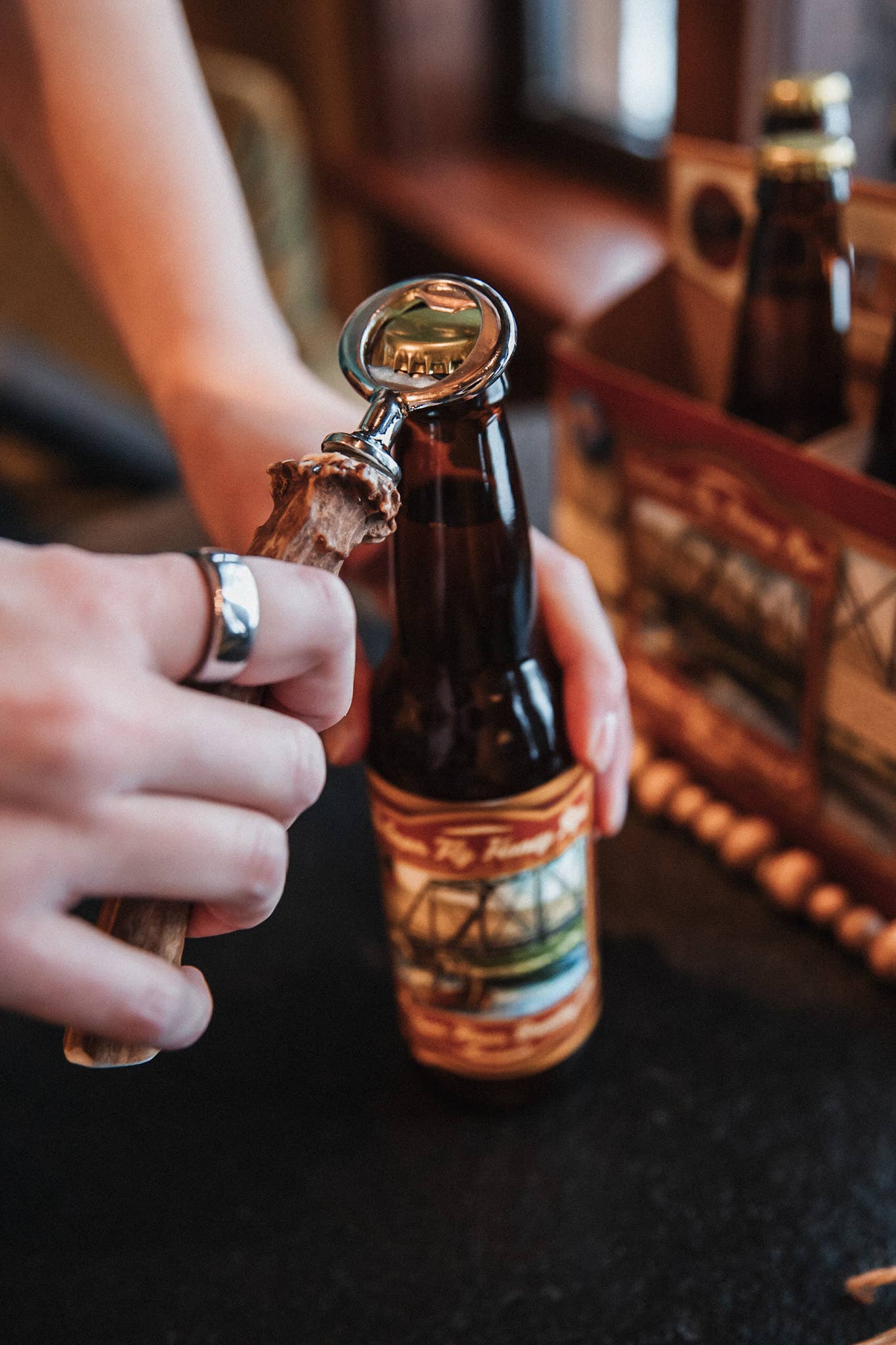 Elk Antler Bottle Opener